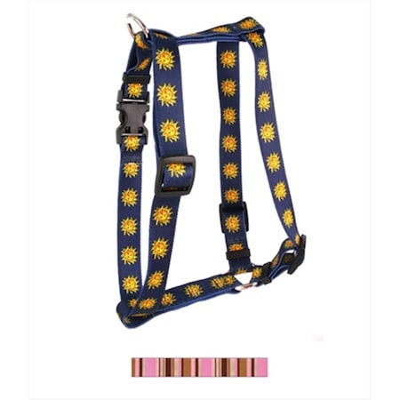 Pink And Brown Stripes With Scallops Roman Harness - Small/Medium
